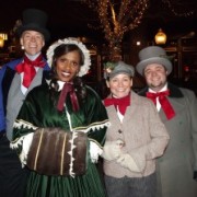 The original Dickens Carolers in Victorian Dress at Belmar